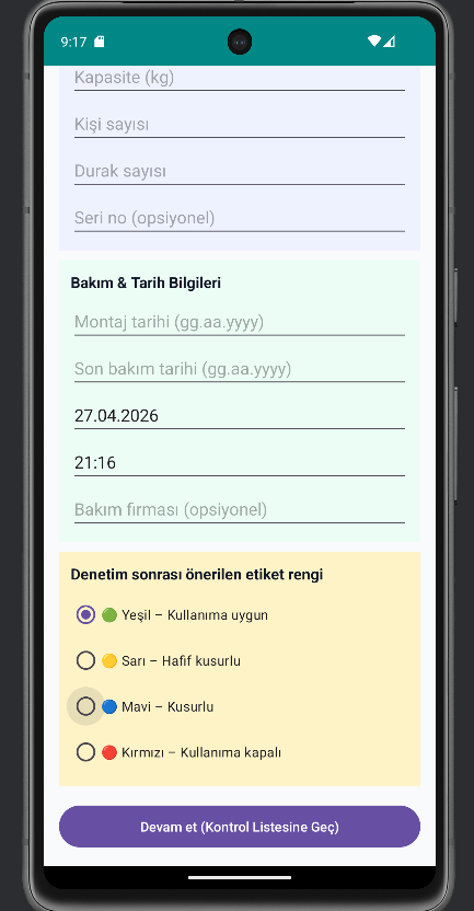 Mobil Kontrol Listesi